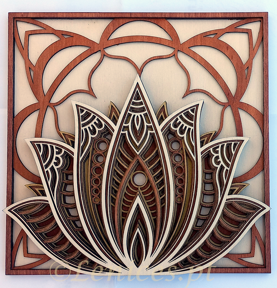 Quadro Multicamadas Flor de Lótus Quadro Multicamadas Flor de Lótus